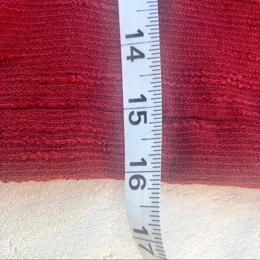 Waverly Curtain Drapes Red Solid w/Brassy Grommets